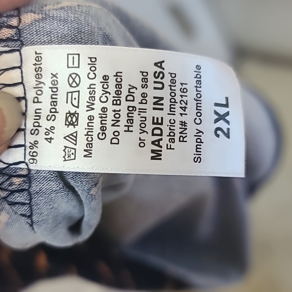 LulaRoe Julia Dress, Navy with Orange/Copper stripes sz 2X, NWT - Picture 4 of 5